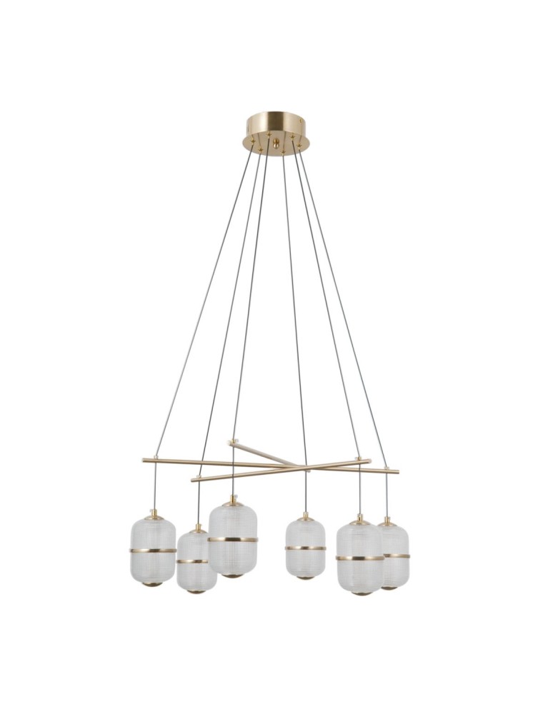 ITALUX Alani Wisząca 6xLED 32W 3000K Złoty PND-34375-6-HBR