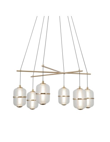 ITALUX Alani Wisząca 6xLED 32W 3000K Złoty PND-34375-6-HBR - produkt 2