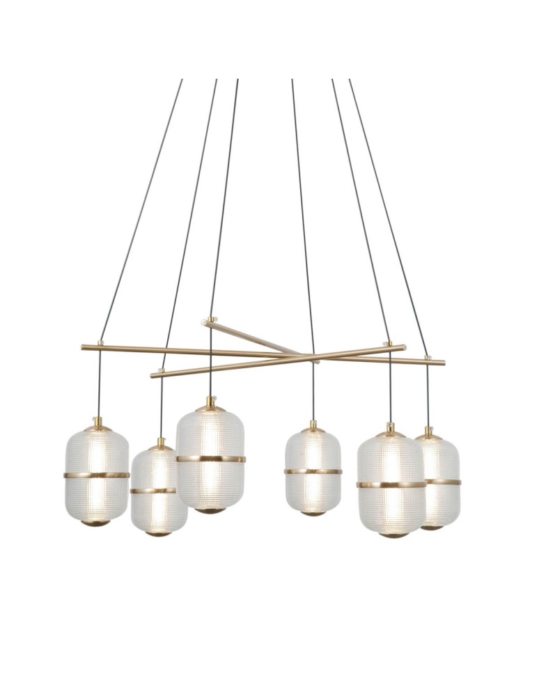 LED pendant lamps - ITALUX Alani Pendant 6xLED 32W 3000K Gold PND-34375-6-HBR - product kolory-swiatla.pl 2