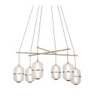LED pendant lamps - ITALUX Alani Pendant 6xLED 32W 3000K matte black, gold PND-34375-6-BK - product 2