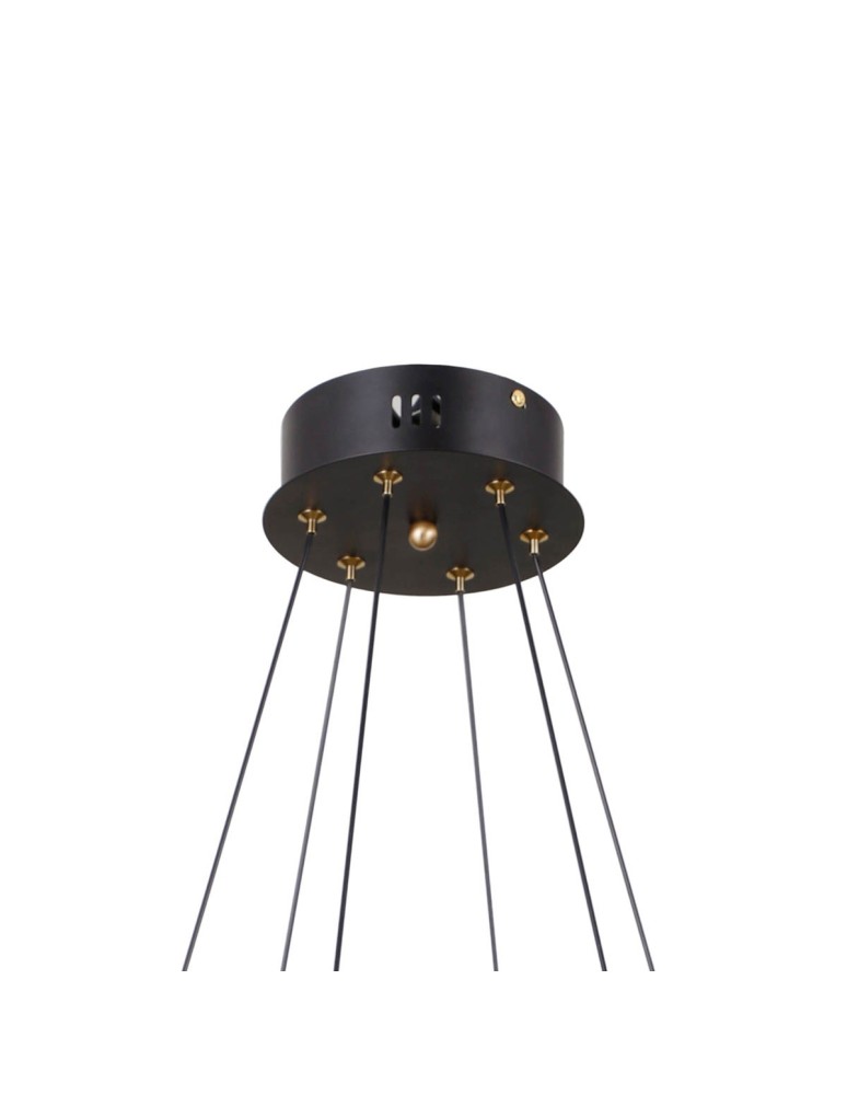 LED pendant lamps - ITALUX Alani Pendant 6xLED 32W 3000K matte black, gold PND-34375-6-BK - product kolory-swiatla.pl 3