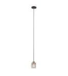 Single pendant lamps - ITALUX Torno Pendant 1xE14 40W Matte black, gold PND-40813-1-BK-HBR - product 1