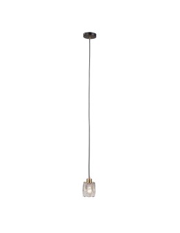 ITALUX Torno Pendant 1xE14 40W Matte black, gold PND-40813-1-BK-HBR