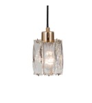 Single pendant lamps - ITALUX Torno Pendant 1xE14 40W Matte black, gold PND-40813-1-BK-HBR - product 2