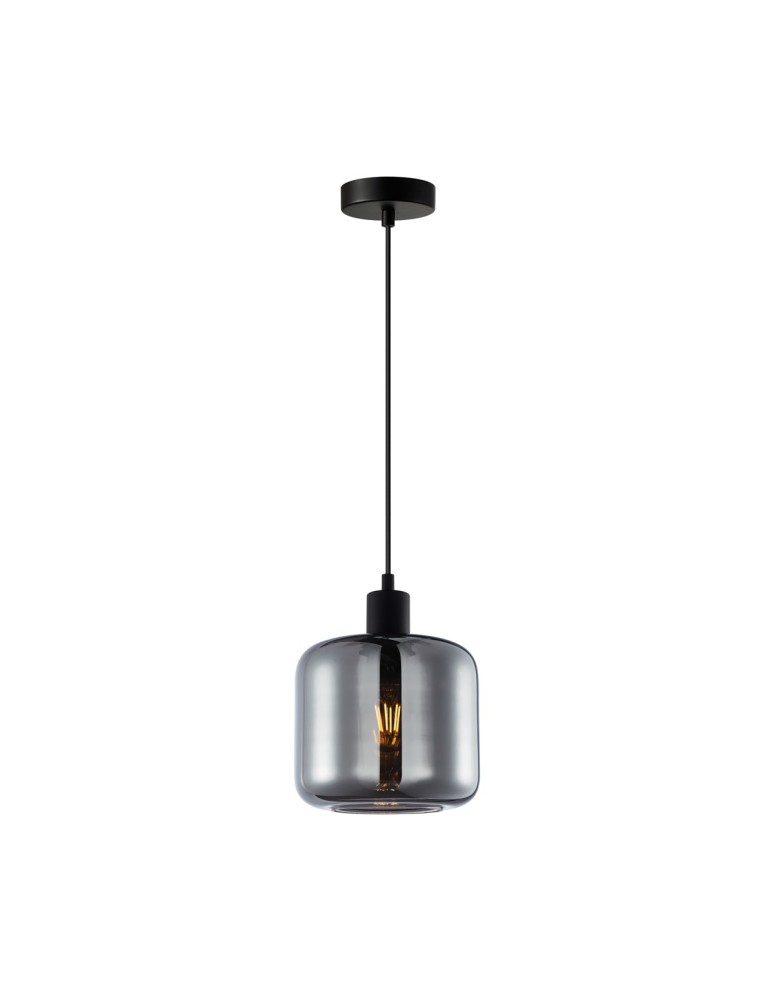 Single pendant lamps - ITALUX Maluna Pendant 1xE27 40W Smoky Black PND-74920-1-BK-SG - product kolory-swiatla.pl 1