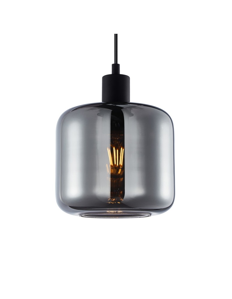 Single pendant lamps - ITALUX Maluna Pendant 1xE27 40W Smoky Black PND-74920-1-BK-SG - product kolory-swiatla.pl 2