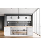 Single pendant lamps - ITALUX Maluna Pendant 1xE27 40W Smoky Black PND-74920-1-BK-SG - product 3