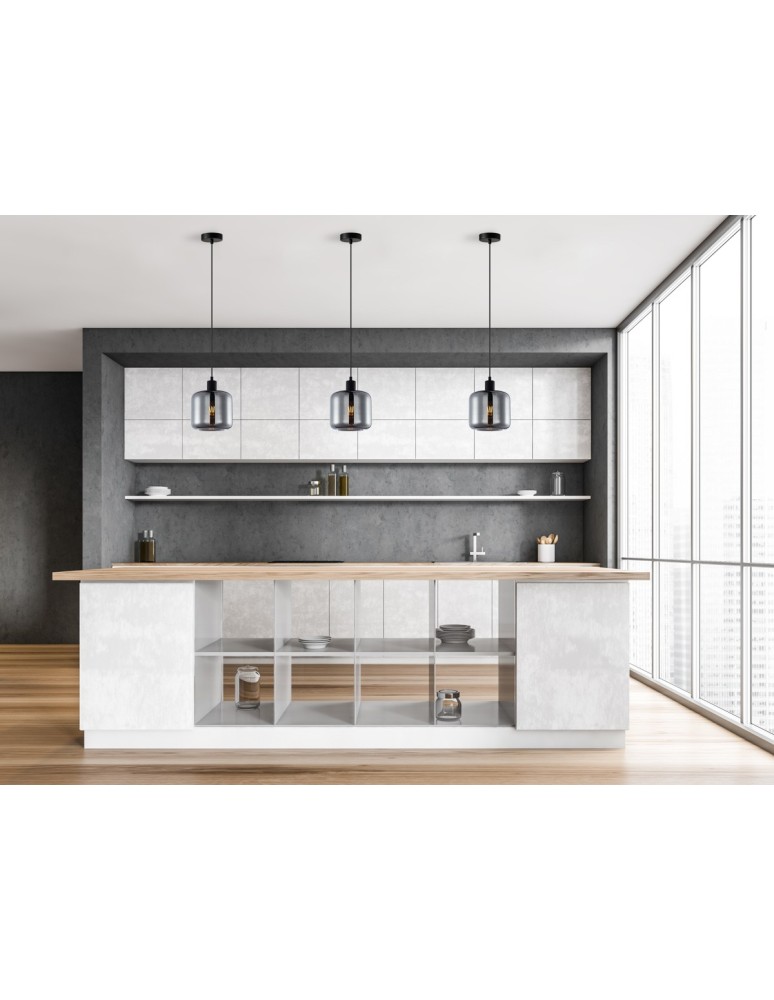 Single pendant lamps - ITALUX Maluna Pendant 1xE27 40W Smoky Black PND-74920-1-BK-SG - product kolory-swiatla.pl 3