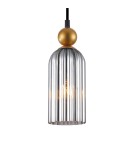Single pendant lamps - ITALUX Narisa Pendant 1xE27 40W Gold, Smoky PND-74839-1-GD-SG - product 2