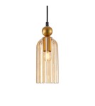 Single pendant lamps - ITALUX Narisa Pendant 1xE27 40W Gold, Amber PND-74839-1-GD-AMB - product 2