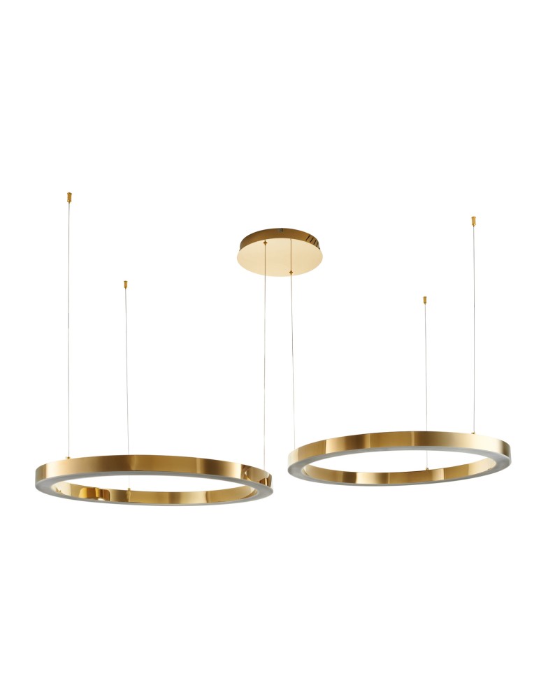  Step Into Design Lampa wisząca CIRCLE 60+80 LED złoty połysk na 1 podsufitce DN924-60+80 gold