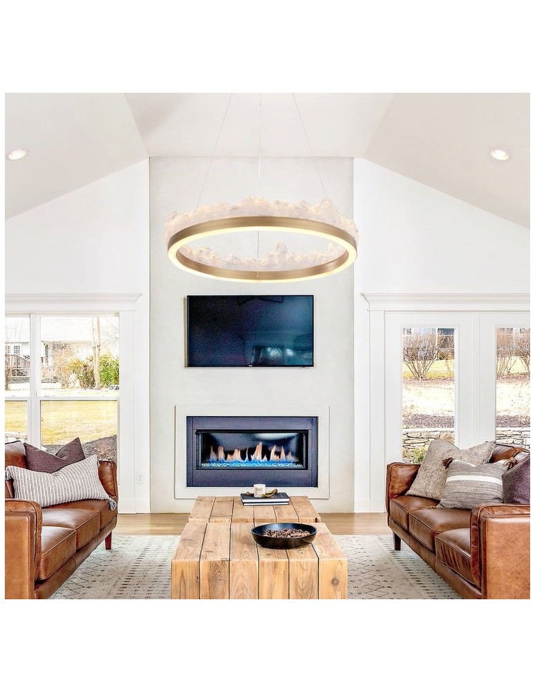 Glamour pendant lamps - Step Into Design MONTANA LED pendant lamp gold 60 cm ST-6490P/1 - product kolory-swiatla.pl 15