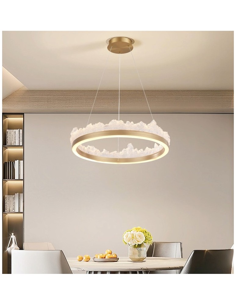 Glamour pendant lamps - Step Into Design MONTANA LED pendant lamp gold 60 cm ST-6490P/1 - product kolory-swiatla.pl 17