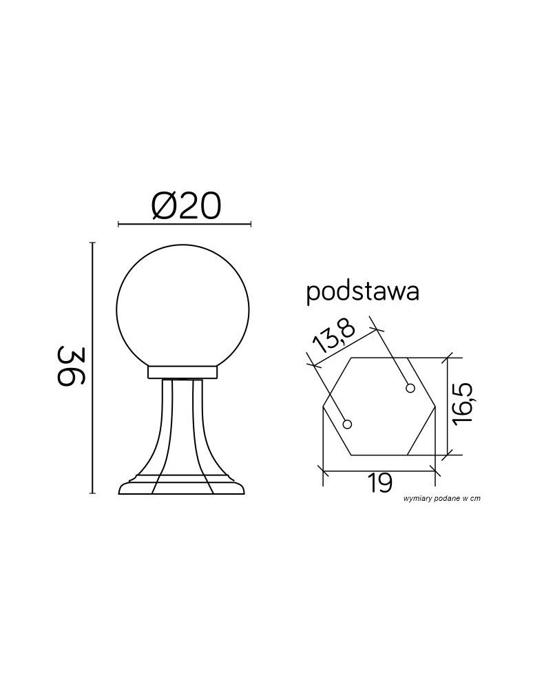 Standing garden lamps - SU-MA Balls Classic K 4011/1/K 200 Standing. - product kolory-swiatla.pl 3