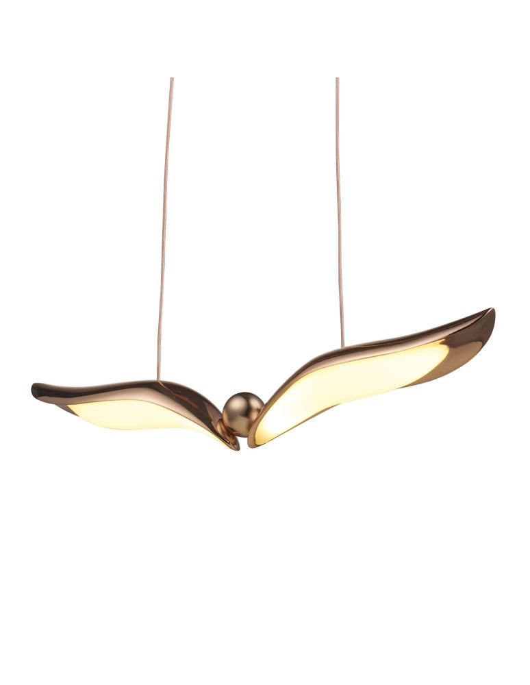 Designer pendant lamps - Step Into Design GUFO 1 LED pendant lamp rose gold 36 cm ST-DL8504 - product kolory-swiatla.pl 2