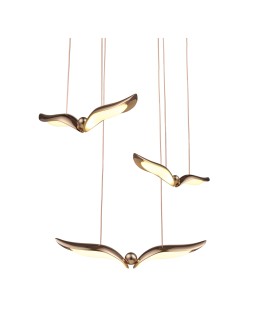 Step Into Design GUFO 3 LED pendant lamp rose gold 36 cm ST-DL8506 - product 2