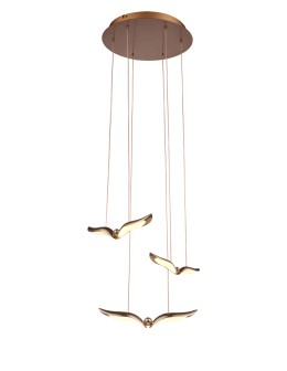 Step Into Design GUFO 3 LED pendant lamp rose gold 36 cm ST-DL8506