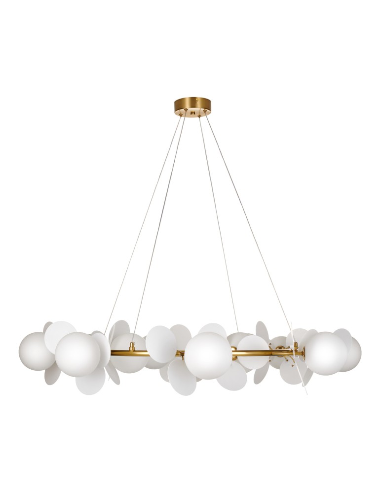 Designer pendant lamps - Step Into Design CHIC pendant lamp gold white 105 cm ST-DL-2969 - product kolory-swiatla.pl 2