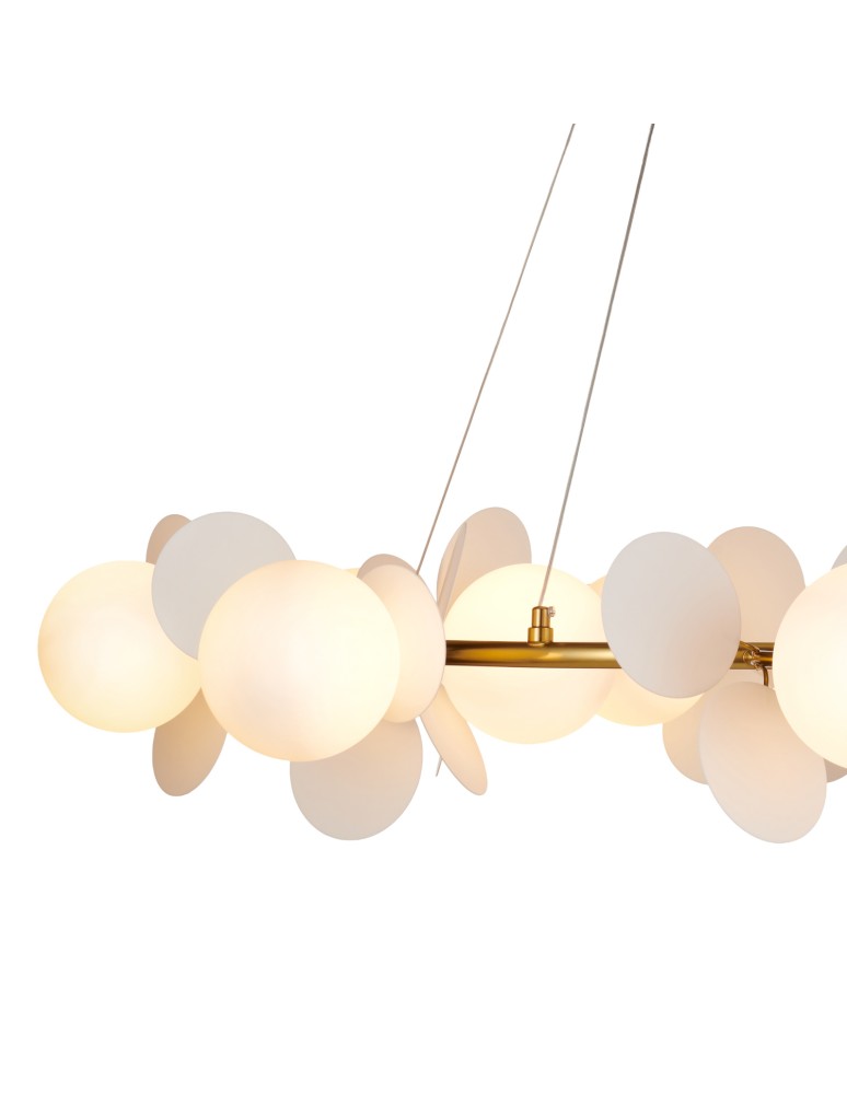 Designer pendant lamps - Step Into Design CHIC pendant lamp gold white 105 cm ST-DL-2969 - product kolory-swiatla.pl 9