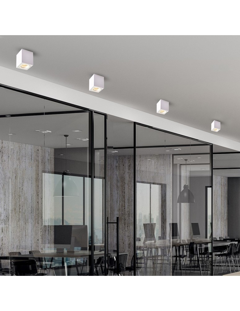 Square ceiling luminaires - Eco-Light Bima Ring Square 1xGU10 White ML7684 - product kolory-swiatla.pl 3