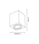 Square ceiling luminaires - Eco-Light Bima Ring Square 1xGU10 White ML7684 - product 4