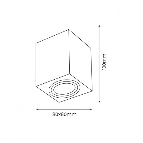 Eko-Light Bima Ring Square Black 1xGU10 ML7685