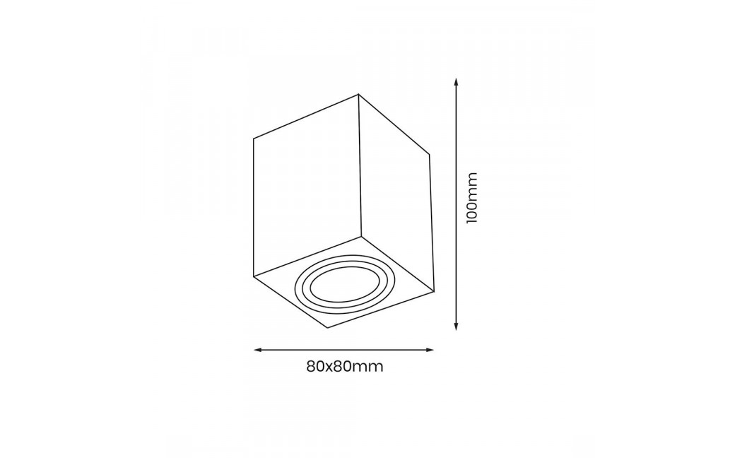Eko-Light Bima Ring Square Black 1xGU10 ML7685