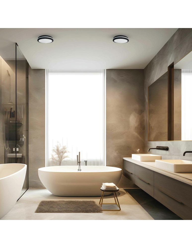 Hermetic plafonds - Eco-Light Plafon Marlon 18W 4000K Black IP54 EKP0475 - product kolory-swiatla.pl 2