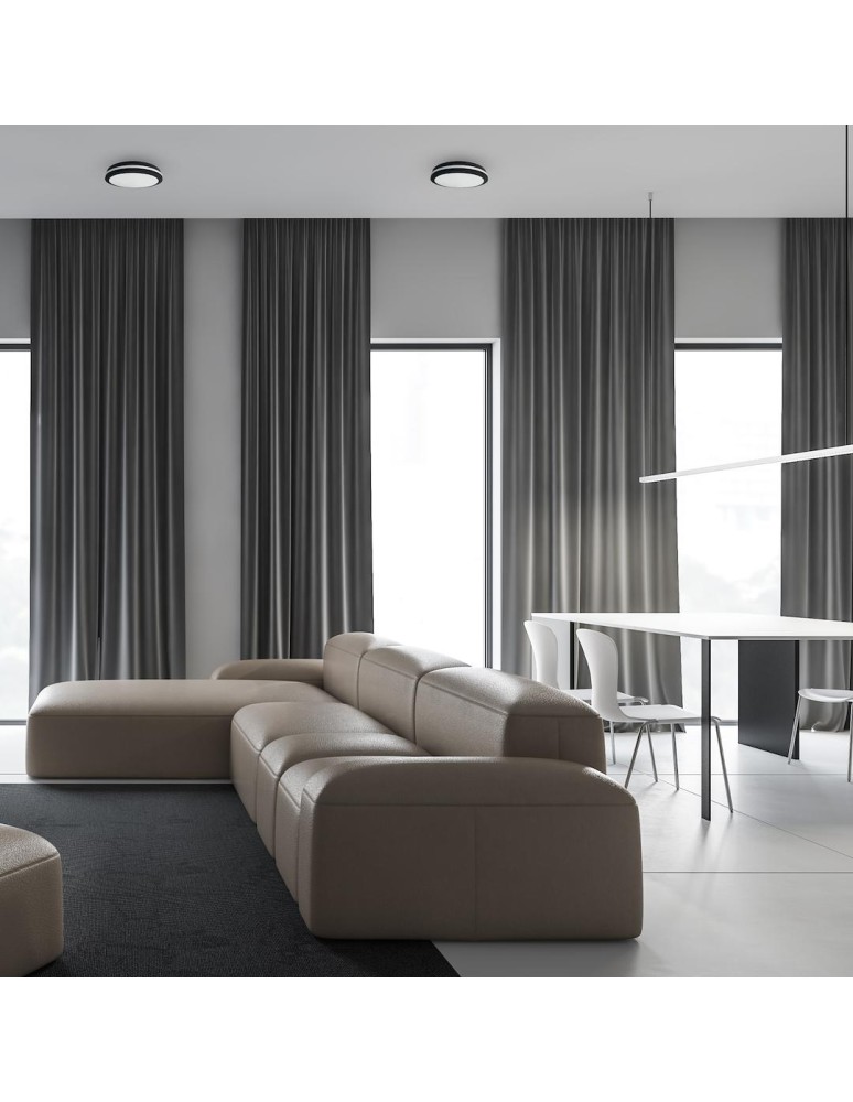 Eko-Light Plafon Marlon 36W 4000K Czarny IP54 EKP0476