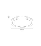 Hermetic plafonds - Eco-Light Plafon Marlon 36W 4000K Black IP54 EKP0476 - product 5