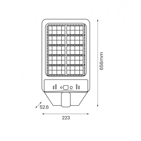 Eko-Light Latarnia Solarna Kers 400W 2700lm 6500K EKO0547
