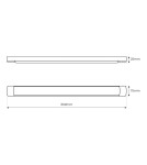 Lighting beams - Eco-Light LED Batten strip 18W 60cm 4000K - Black ML0748 - product 5
