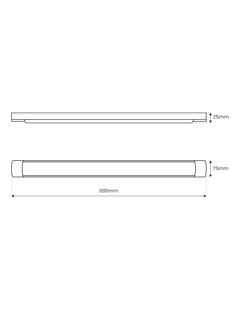 Lighting beams - Eco-Light LED Batten strip 18W 60cm 4000K - Black ML0748 - product kolory-swiatla.pl 5