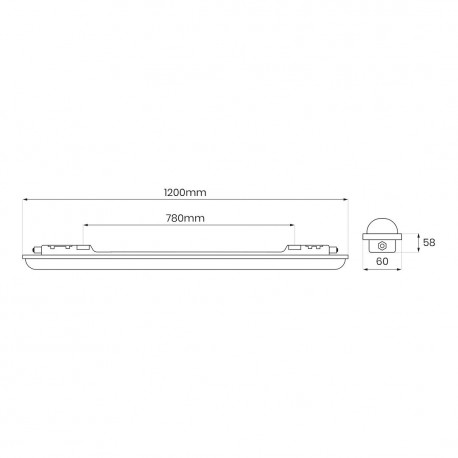 Eko-Light Oprawa Hermetyczna Led Gin 36W 120cm 3850lm 4000K IP65 EKH0857