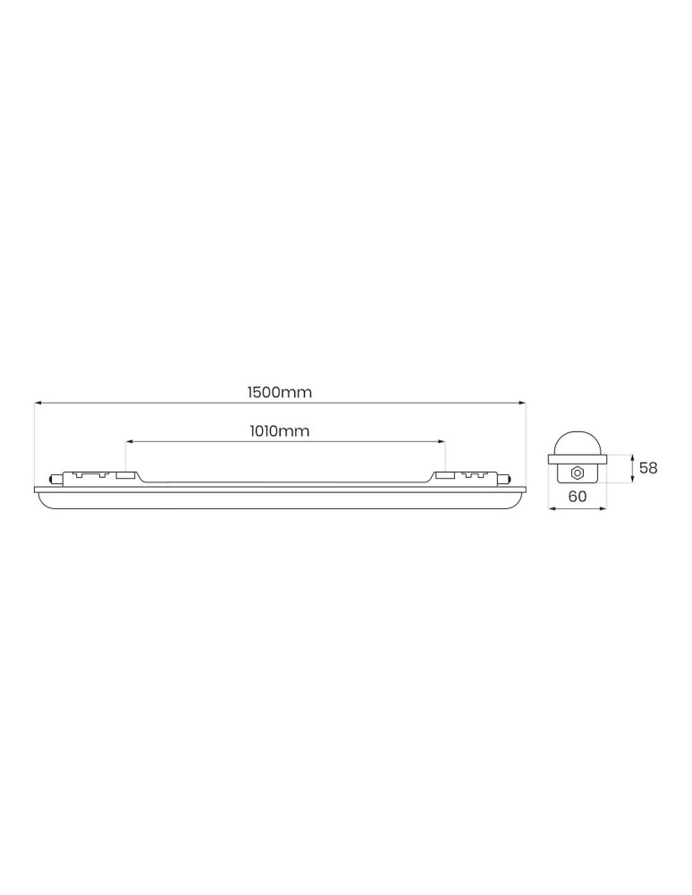 Lighting beams - Eko-Light Led Gin 48W 150cm 5200lm 4000K IP65 EKH0858 Hermetic luminaire. - product kolory-swiatla.pl 7