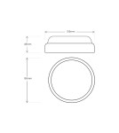 Eko-Light Oprawa Kanałowa Davo Okrąg 8W 4000K IP64 Biały EK1078