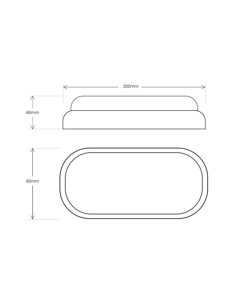Hermetic plafonds - Eco-Light Davo Oval 8W 4000K IP64 White EK1079 Duct luminaire. - product kolory-swiatla.pl 4