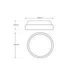 Hermetic plafonds - Eko-Light Davo Circular 18W 4000K IP64 Black EK1081 Duct luminaire. - product 4