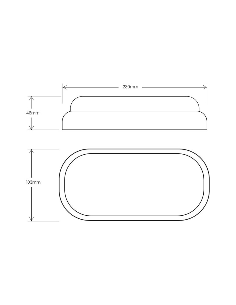 Eko-Light Oprawa Kanałowa Davo Owal 18W 4000K IP64 Biały EK1082