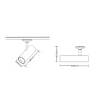 Lamps for 1 phase busbars - Milagro Reflector Magro 7W 2700/4000K Black 1 Circuit ML1119 - product 7