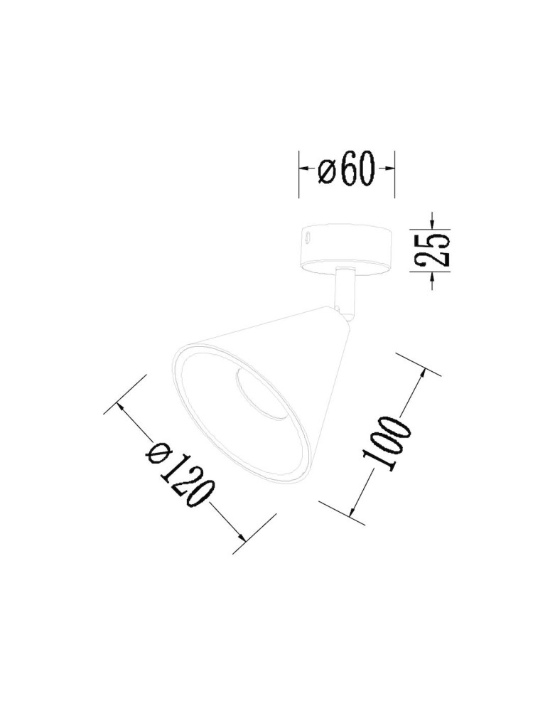 Adjustable ceiling lamps - spots - Milagro Luminaire Cone Spot Gold 1xGU10 ML1120 - product kolory-swiatla.pl 4