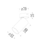 Ceiling spotlights - Milagro Luminaire Hero Spot Black 1xGU10 ML1472 - product 5