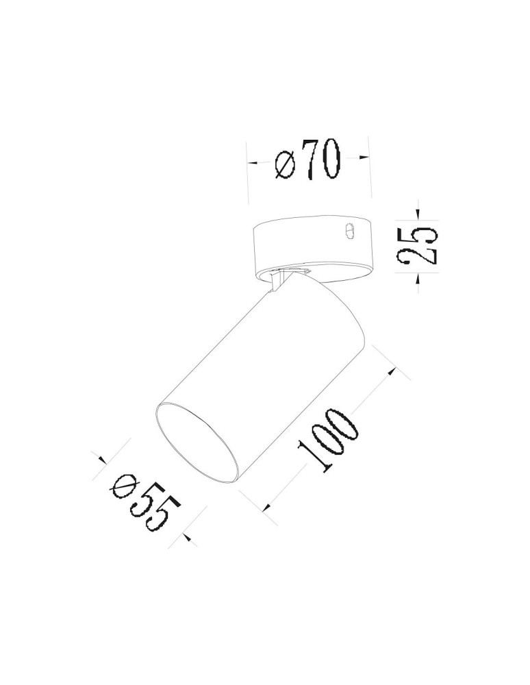 Ceiling spotlights - Milagro Luminaire Hero Spot White 1xGU10 ML1473 - product kolory-swiatla.pl 5