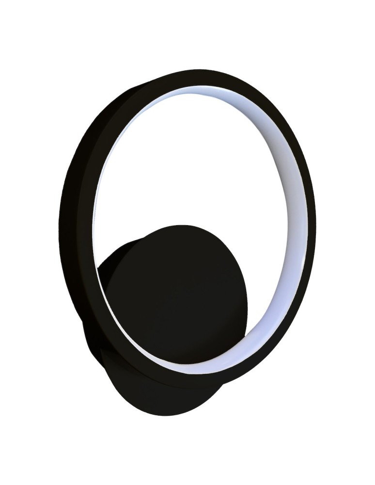 Ring wall lamps - Milagro Wall lamp HOOP BLACK 7W LED ML1540 - product kolory-swiatla.pl 1