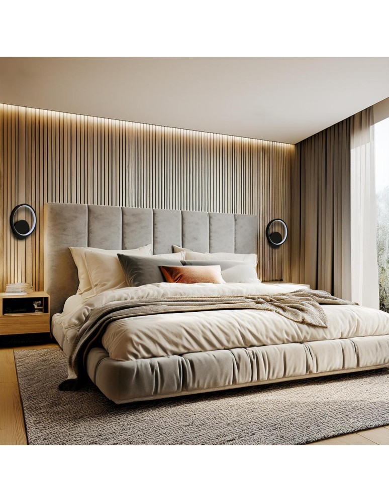 Milagro Kinkiet HOOP BLACK 7W LED ML1540