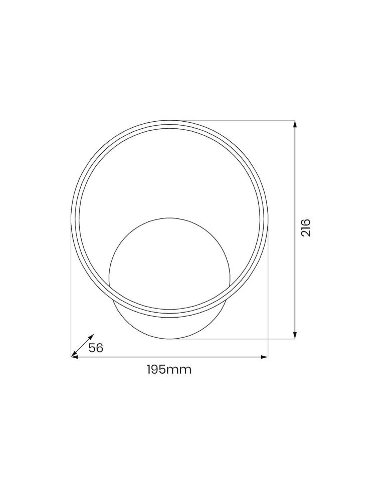 Milagro Kinkiet HOOP BLACK 7W LED ML1540