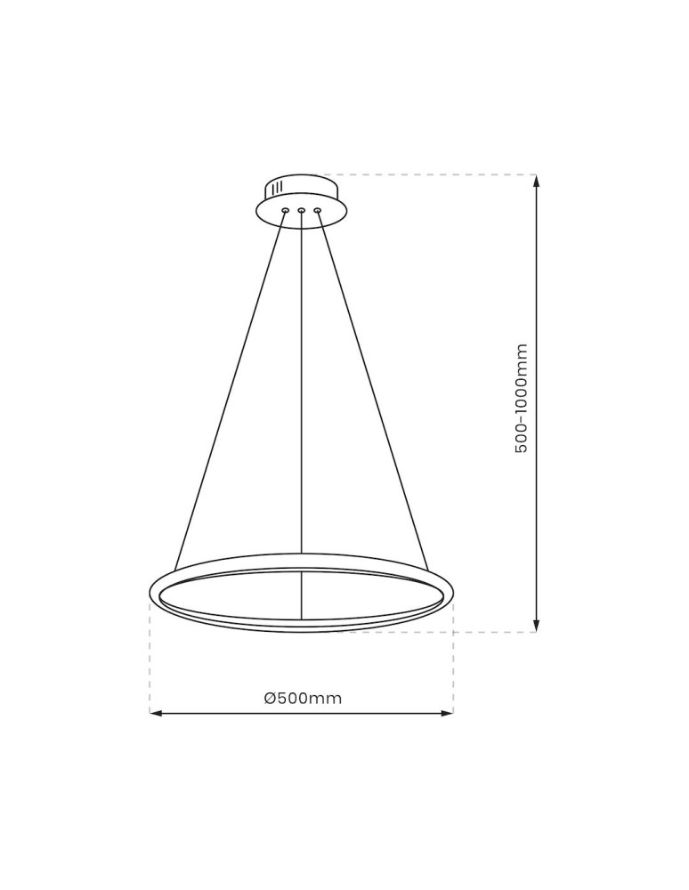 Milagro Lampa wisząca HOOP BLACK 27W LED ML1541