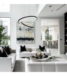 Pendant lamps circles - Milagro HOOP BLACK 51W LED pendant lamp ML1542 - product 4