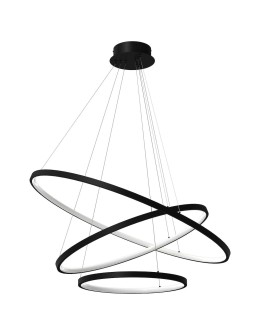 Milagro Lampa wisząca HOOP BLACK 93W LED ML1543