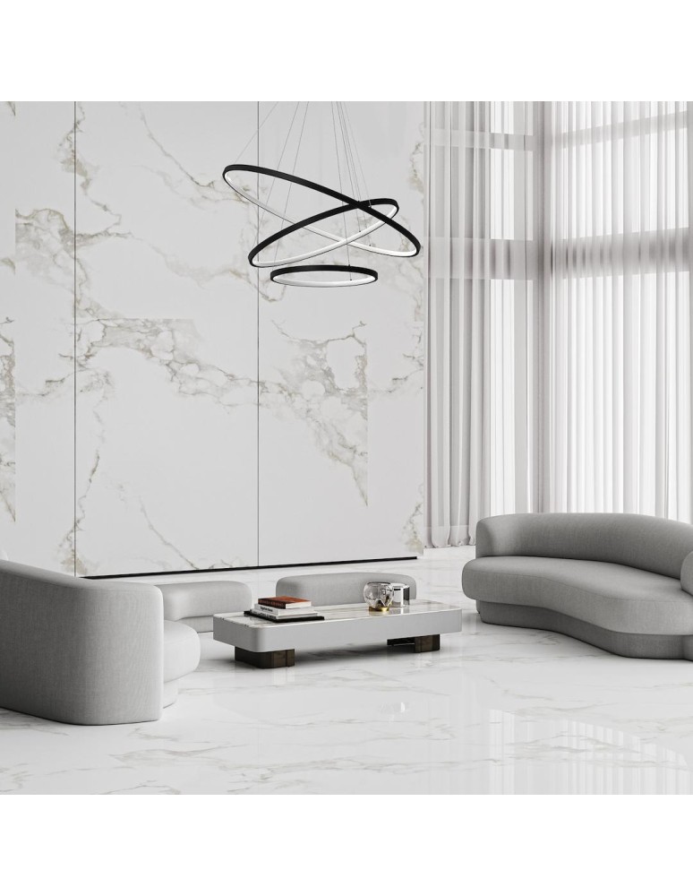 Pendant lamps circles - Milagro HOOP BLACK 93W LED pendant lamp ML1543 - product kolory-swiatla.pl 3